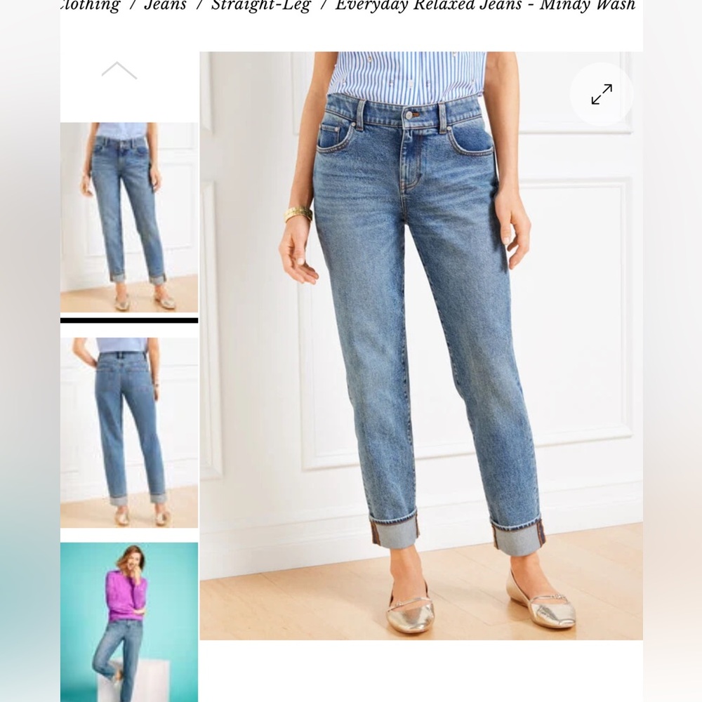 Talbots NWT Everyday Relaxed Jeans~Mindy Wash~10